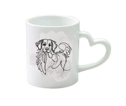 Personalised heart handle mug