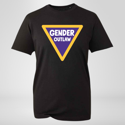 Gender Outlaw T-shirt - purple and yellow