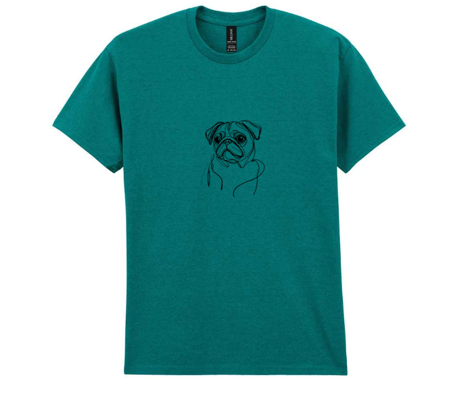 Minimalist doggy t-shirt - Green