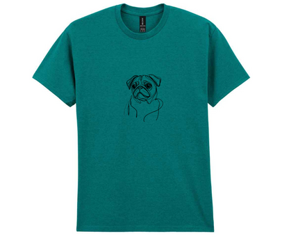 Minimalist doggy t-shirt - Green