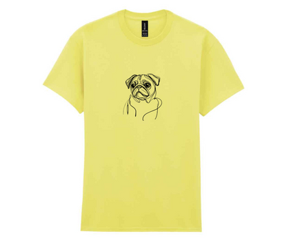 Minimalist doggy t-shirt - Yellow