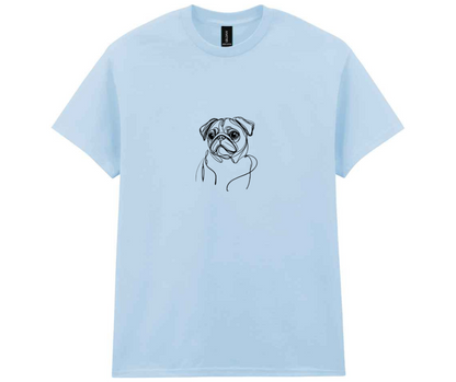 Minimalist doggy t-shirt - Blue