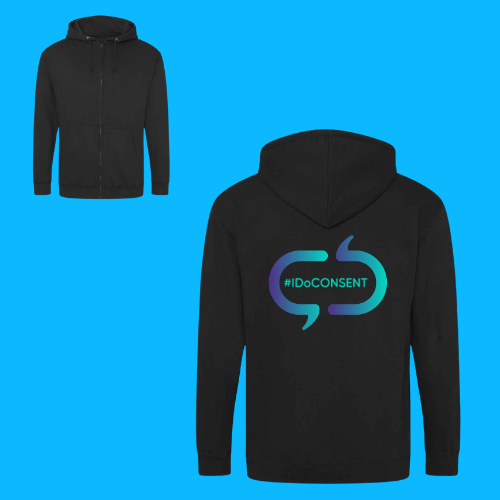 #IDoCONSENT zipped hoodie