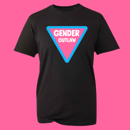 Gender Outlaw T-shirt - pink and blue