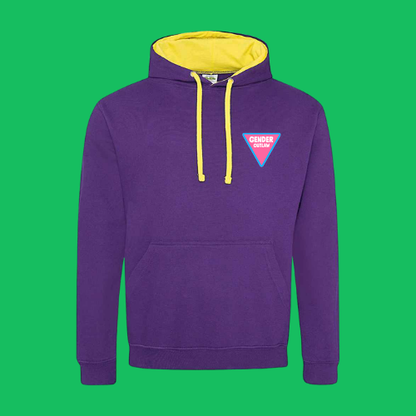 Gender Outlaw hoodie - pink and blue