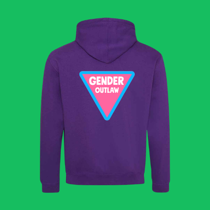 Gender Outlaw hoodie - pink and blue