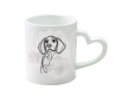 Personalised heart handle mug