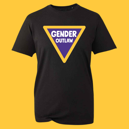 Gender Outlaw T-shirt - purple and yellow