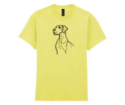 Minimalist doggy t-shirt - Yellow