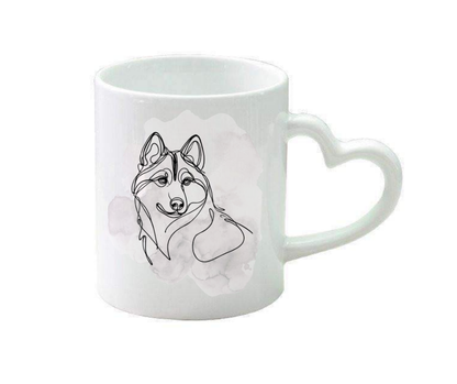 Personalised heart handle mug