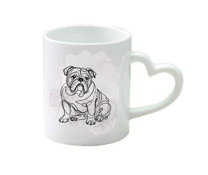 Personalised heart handle mug