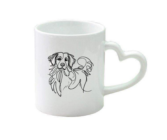 Heart handled mug