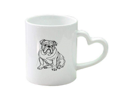 Heart handled mug