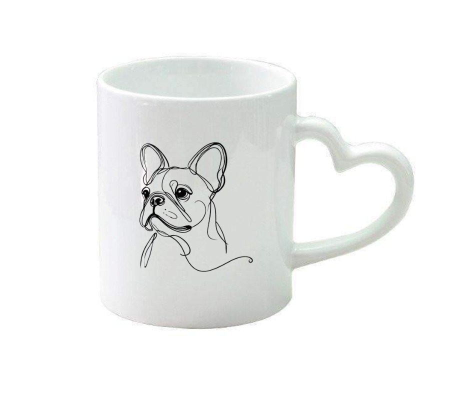 Heart handled mug