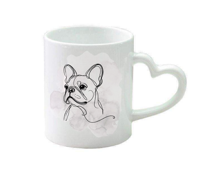 Personalised heart handle mug