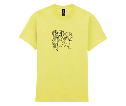 Minimalist doggy t-shirt - Yellow