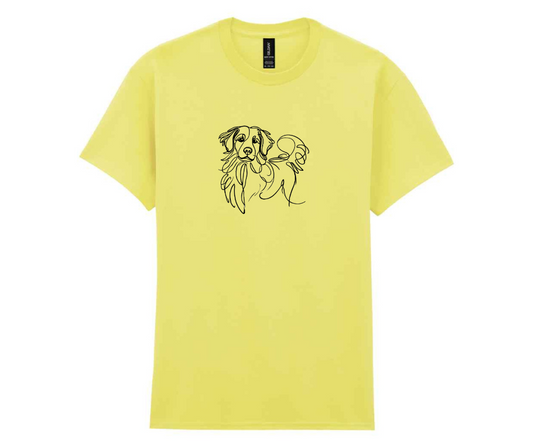 Minimalist doggy t-shirt - Yellow