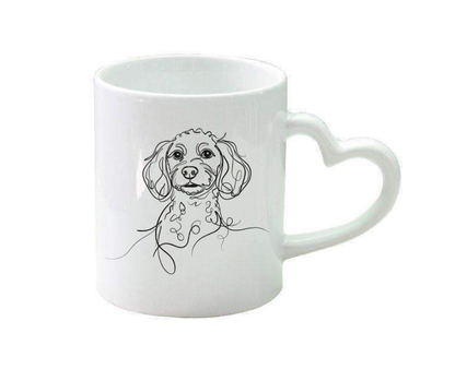 Doggo heart handle mug