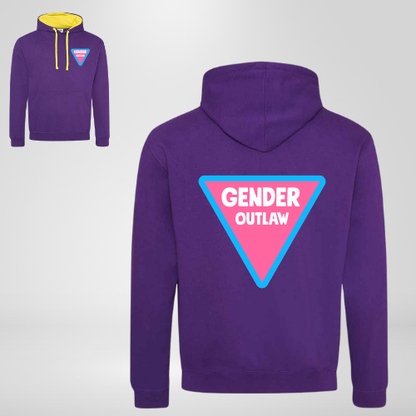 Gender Outlaw hoodie - pink and blue