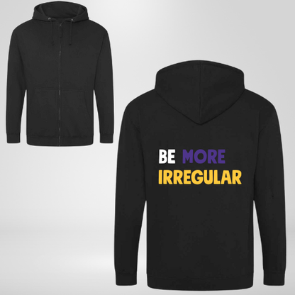 Be More Irregular zipped hoodie