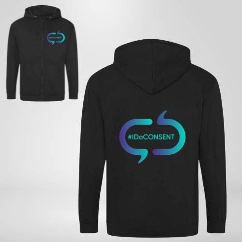 #IDoCONSENT zipped hoodie